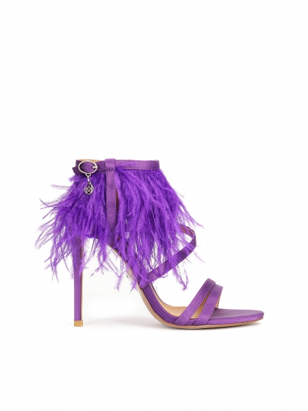Purple feather sandals JOSEFINE