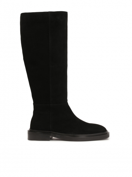 Suede black boots with slip-on upper  EMDEN