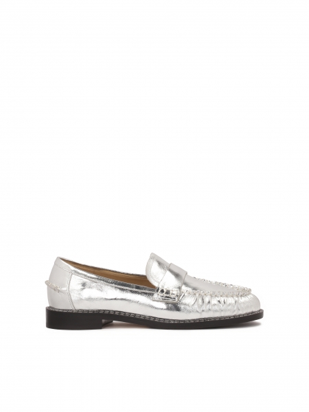 Silver loafers style half shoes  CAHOKIA