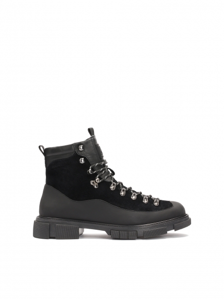 Lace-up boots reinforced with a rubber insert CALDER