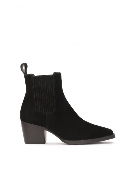 Black suede boots without buckle DALZELL