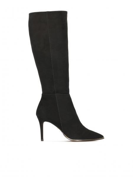 Nubuck boots with pointed toe noses PARIS