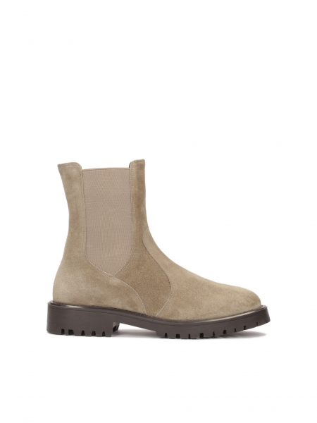 Slip-on suede boots with flat sole NYDIA