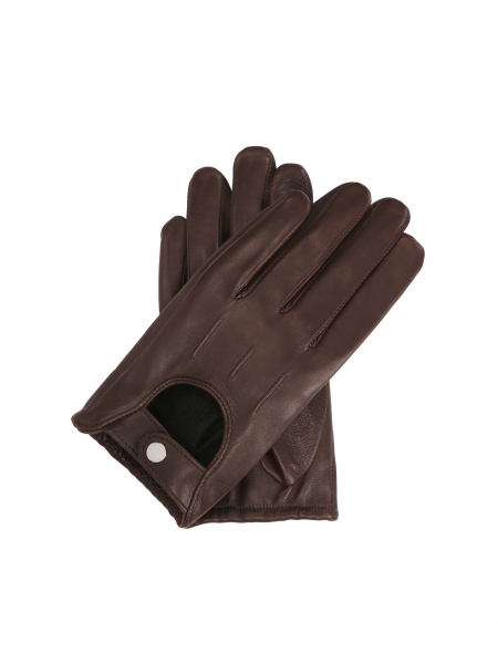 Leather kissing gloves with touchscreen function GALLIA