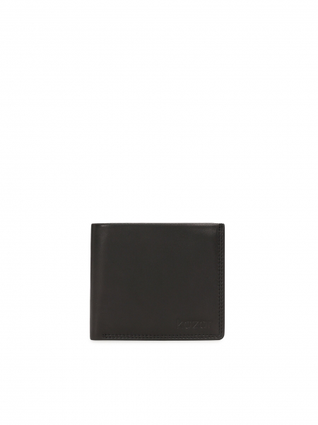 Klasyczny czarny portfel z licowej skóry  BRIANOS