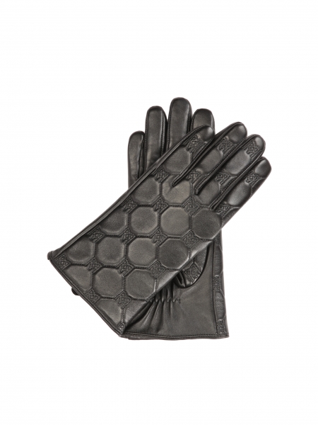 Leather gloves with an original pattern POSITANO
