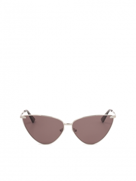 Damskie okulary w srebrnym kolorze z filtrem UV FOLLY