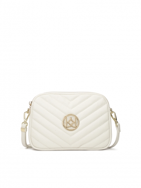 Small white handbag on a belt RITA