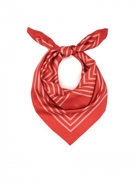 Silk scarf in red color  SIBLEY