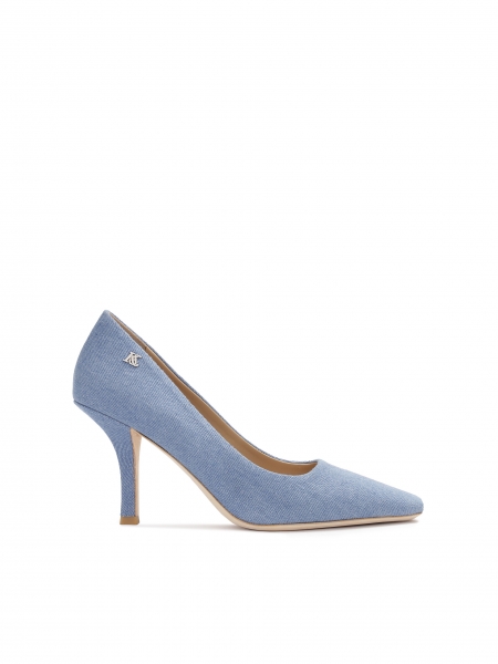 Denim stilettos with a comfortable heel  ARIELLE