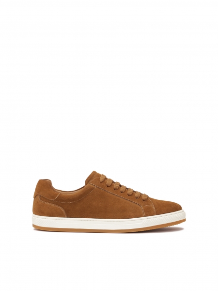 Brown suede sneakers with white sole LECSO