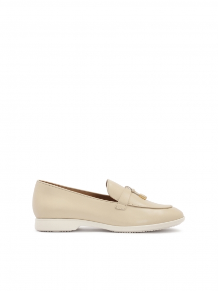 Beige half shoes with comfort insole RAVENNA