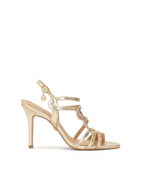 Gold sandals with fine straps REALITY