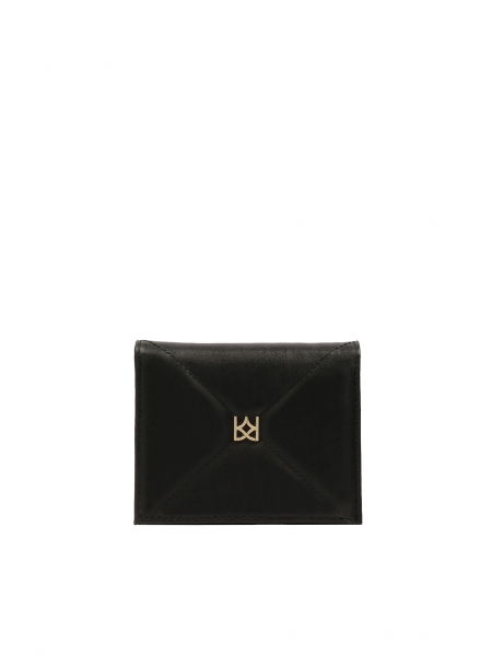 Czarny portfel o regularnym kształcie VISTA