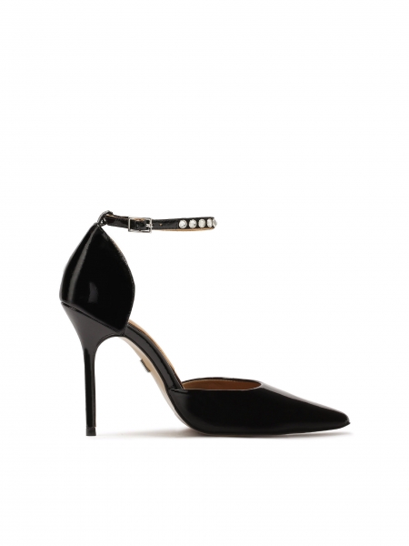 Lacquered pumps with two interchangeable straps NEW BIANCA