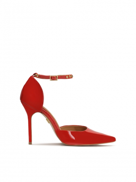Zapatos de salón de charol rojo NEW BIANCA