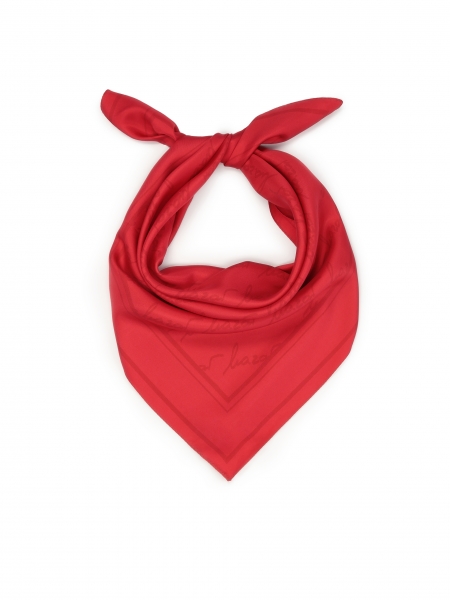 Red neckerchief made of fine silk  CHARITON