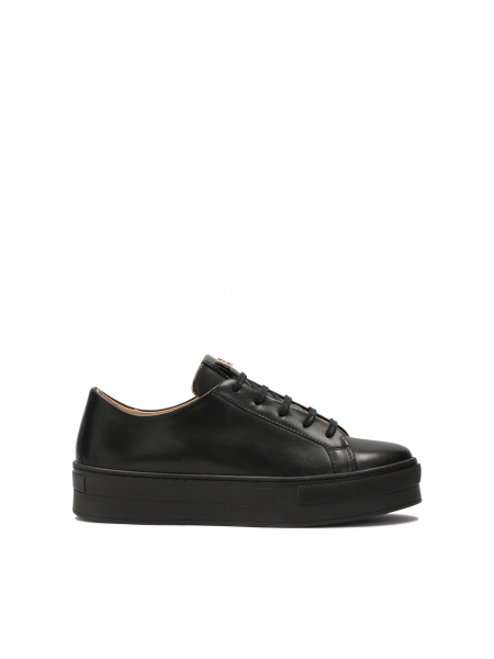 Black sneakers on a thick straight sole OASIS
