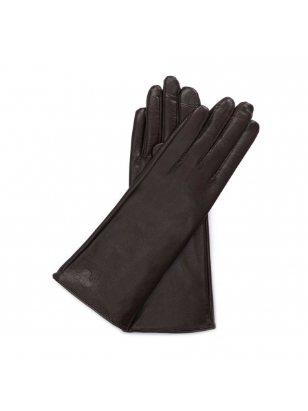 Ladies' dark brown gloves kazar x kasia KASIA LEATHER WEATHER