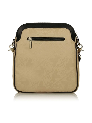 Sac Messenger GUESS By Marciano - Baguette Strass Logo, Couleur Beige, Neuf Avec étiquettes