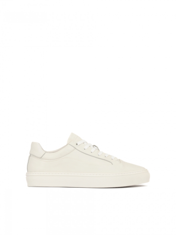 Men's casual white sneakers made of genuine leather BARTON