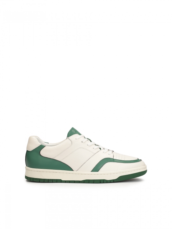 White and green men's sneakers LEE