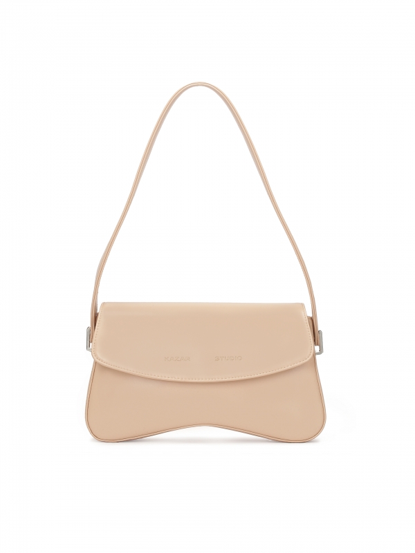 Beige handbag with irregular shape  FREA