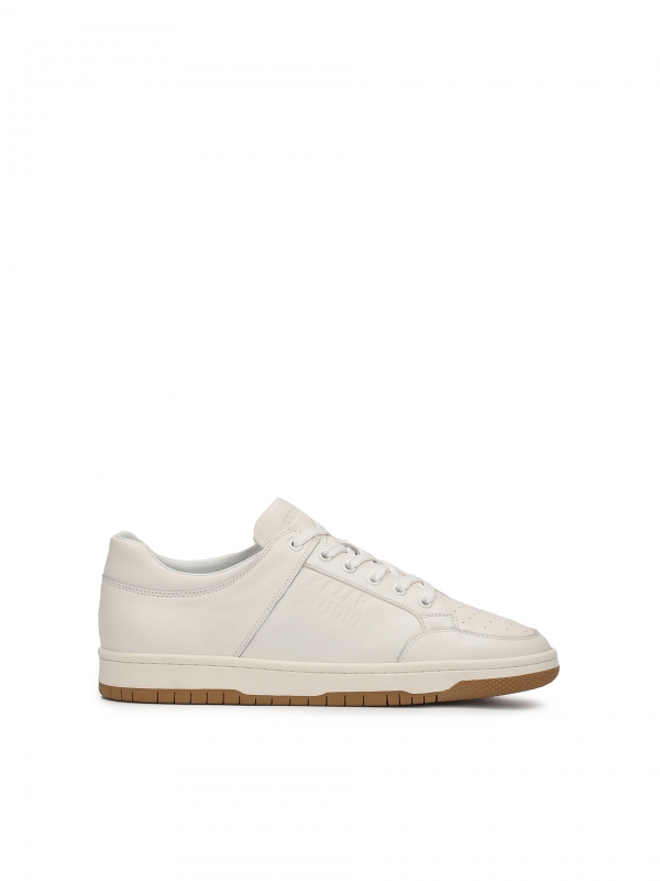 Leather sports shoes with lace-up upper LEE