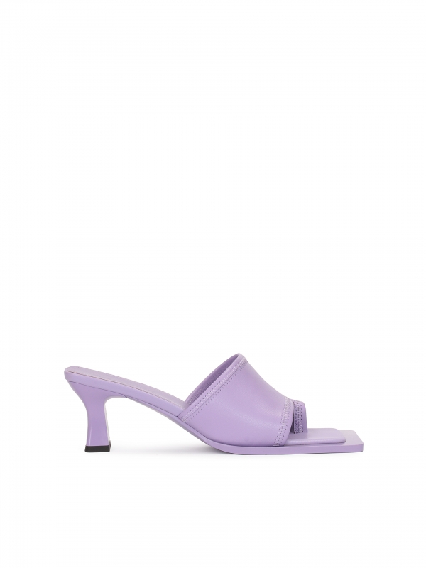 Heeled mules with toe strap ARIANA