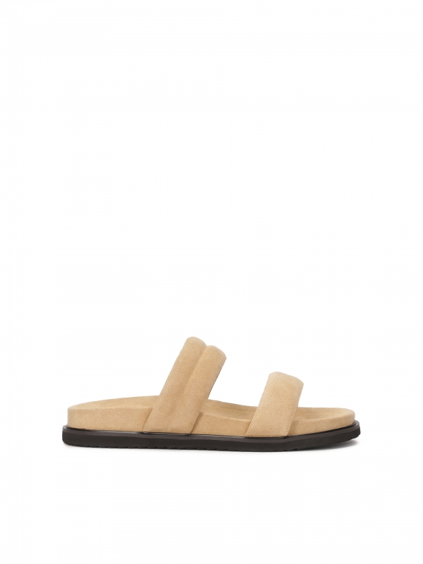 Men's suede slides with two straps CHRISTOPHER